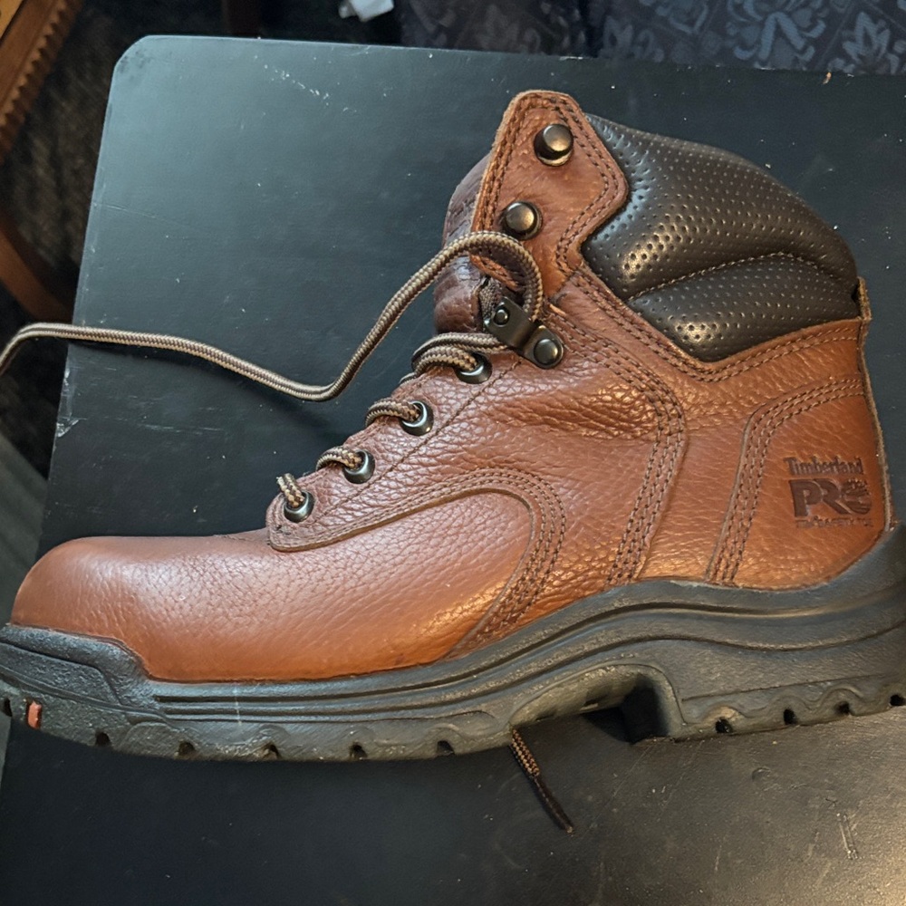 Timberland Brown Leather Combat Boots